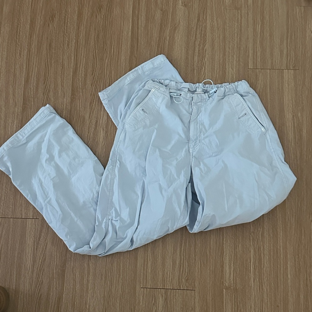 🫐3 for $15🫐American Eagle Outfitters Light Blue Wide Leg Parachute Pants